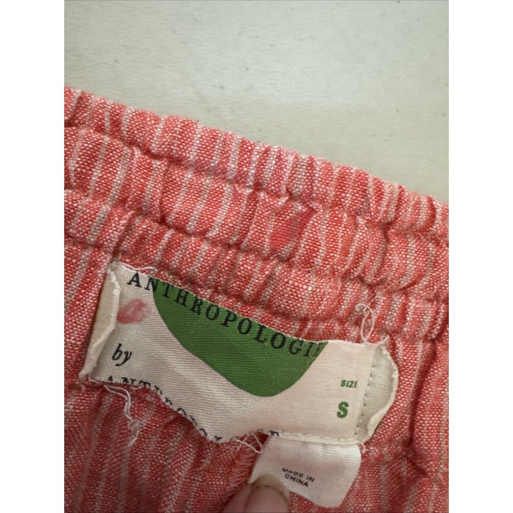 Anthropologie Beachcomber embroidered Linen Drawstring Shorts Small - Picture 8 of 15